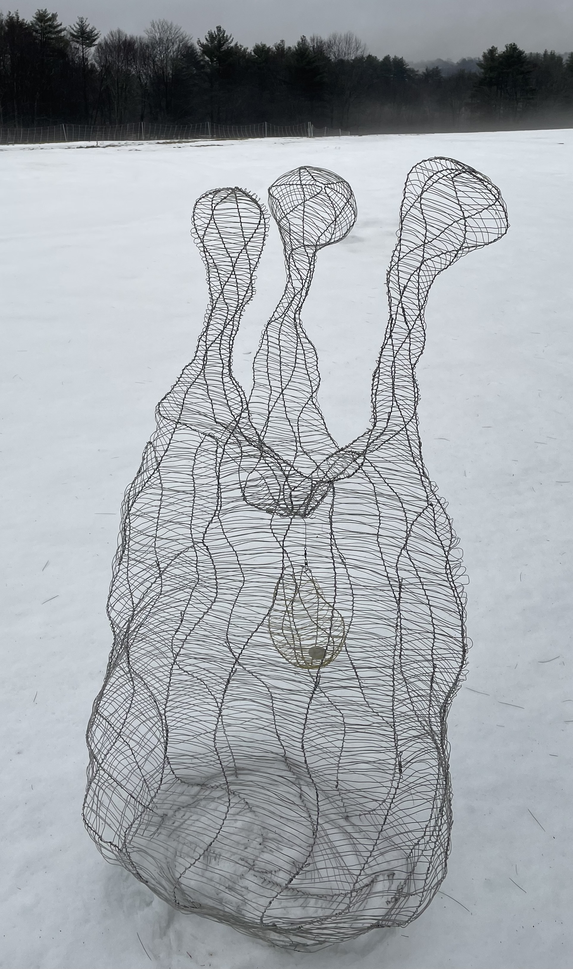 Wire figure sculpture
