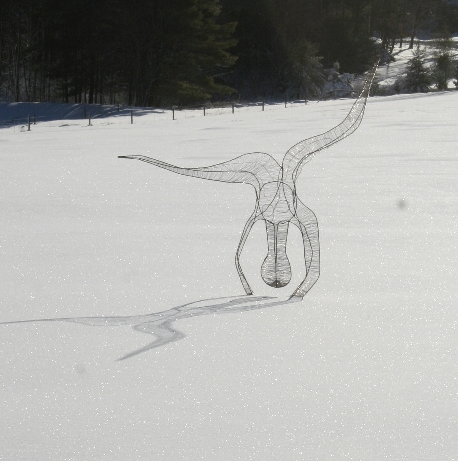 Wire figure sculpture