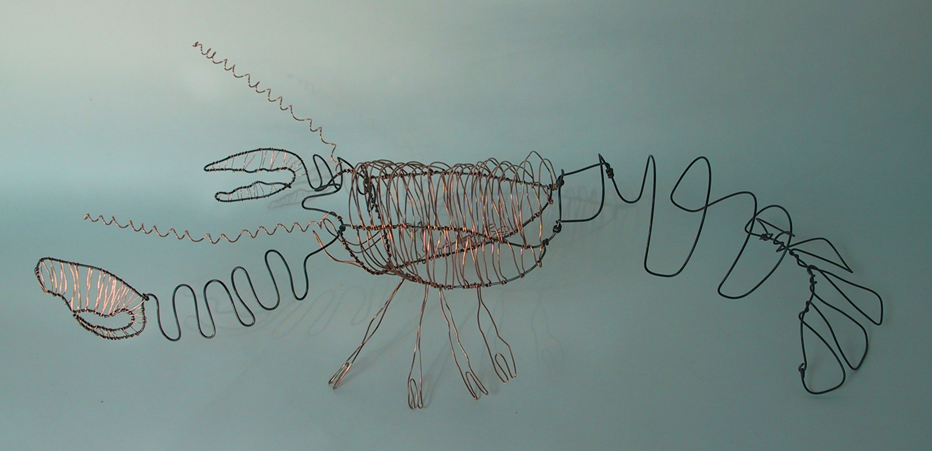 Wire beast sculpture